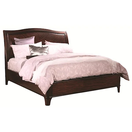 California King Sleigh Bed with Low Profile Footboard